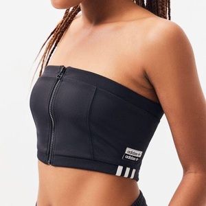 Adidas Basic Zipper Bandeau Tube Top